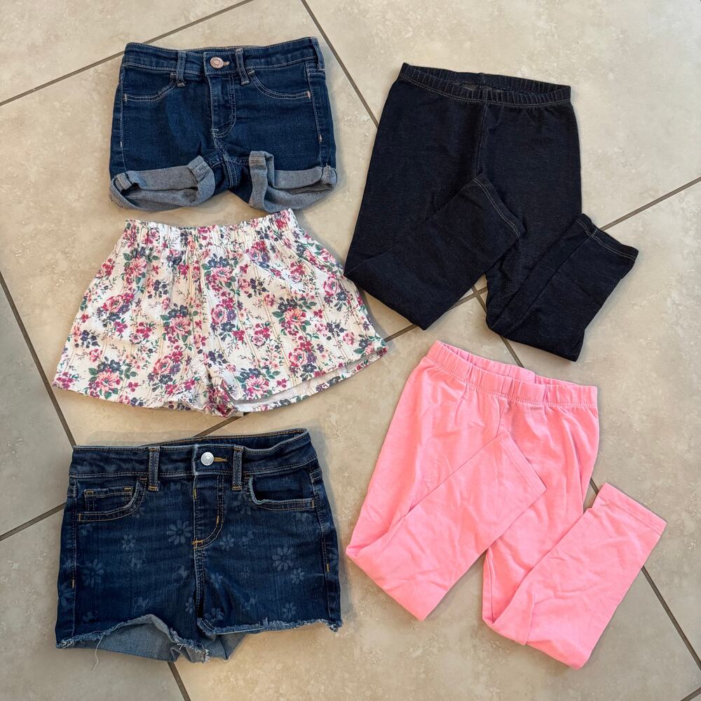 Toddler Girls 4T Shorts & Leggings Bundle Disney Cat & Jack Jumping Beans